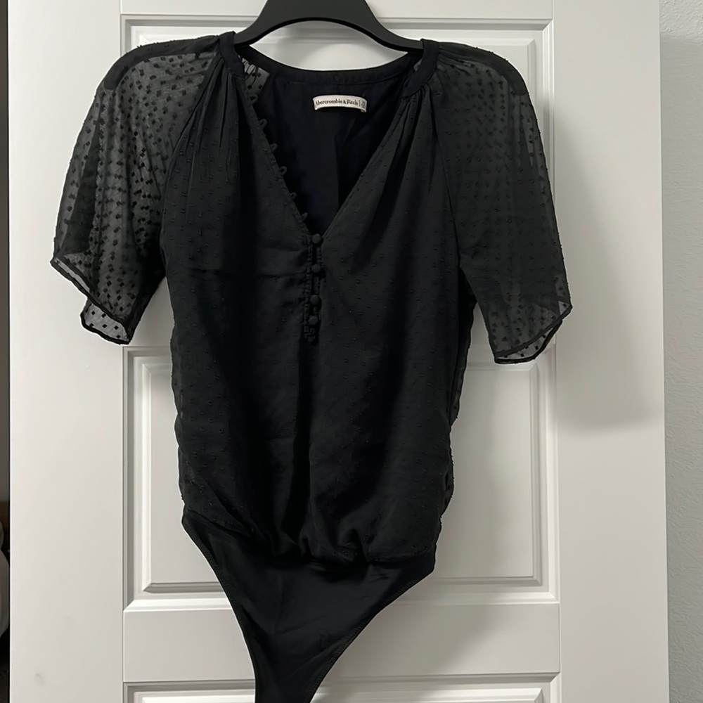 Abercrombie black v-neck bodysuit